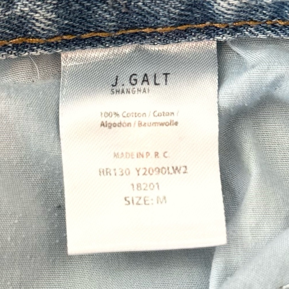 JOHN GALT | Brandy Melville Light Wash Raw Hem Cutoff Denim Button Fly Shorts M - Picture 5 of 5